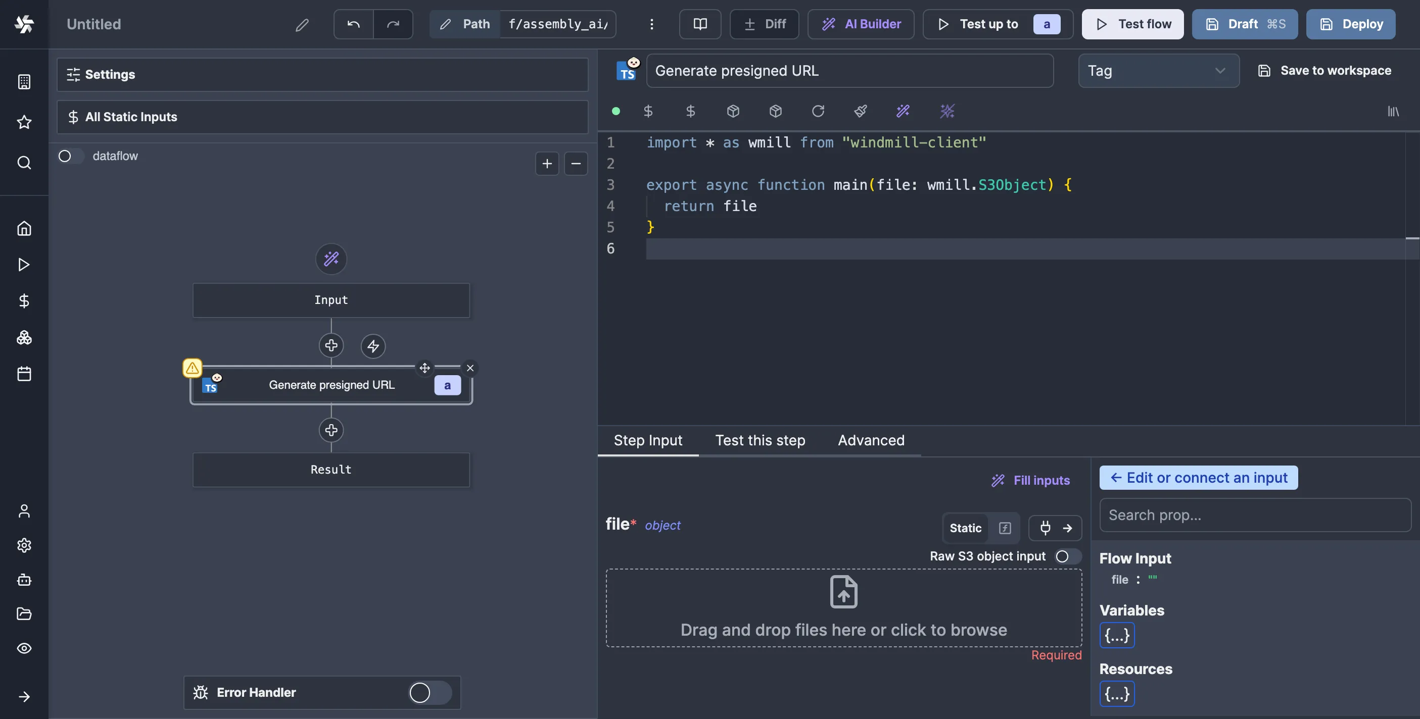 Specifying arguments of scripts